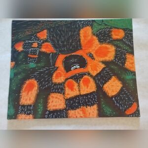 Mexican red knee tarantula painting (acrylic)